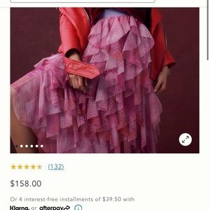 Pink tulle skirt- Anthropologie